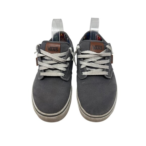 Vans Gray Canvas Lace-Up Low-Top Sneakers With Multicolor Lining Mens Size 8 - Picture 7 of 10
